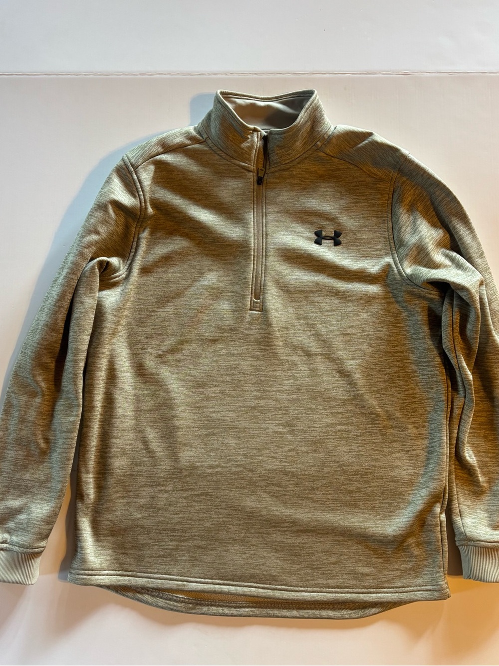 Under Armour Men's Quarter-Zip Pullover — Light Tan/Beige, size M